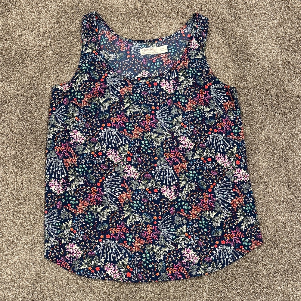 Faded Glory - Floral Loose Tank Top - Multicolor, size Small